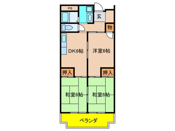 寺川マンション　1号館の物件間取画像